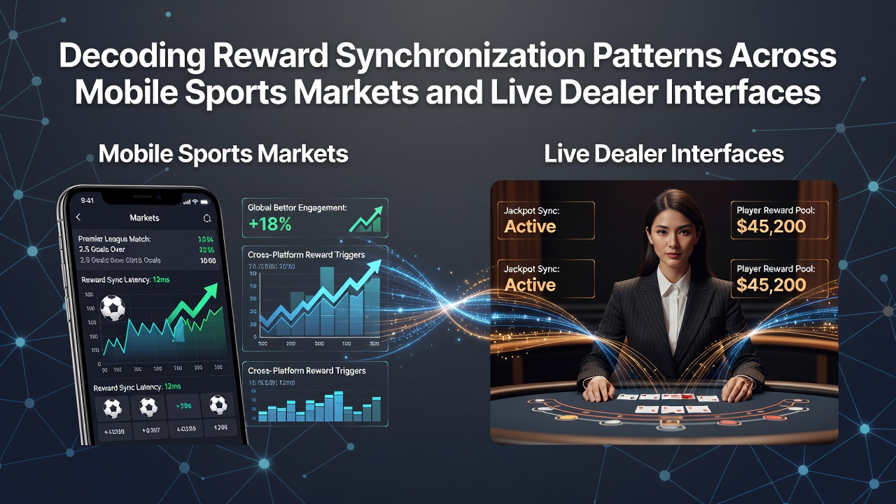 Mobile sports betting interface displaying synchronized reward indicators alongside live dealer game feeds