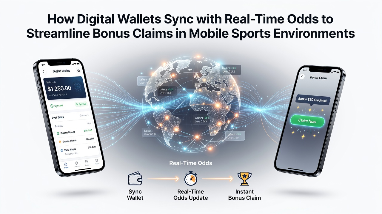 Digital wallet interface displaying live sports odds and bonus notifications on a mobile device